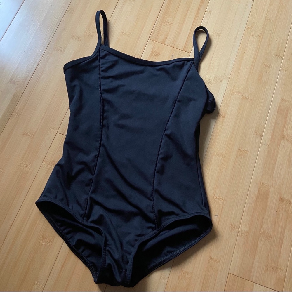 capizio black princess cut ballet leotard like-new